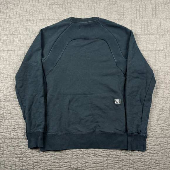 Nike SB Crewneck Sweatshirt Men Large Black Skateboarding Skater Spell Out Logo - Picture 4 of 12